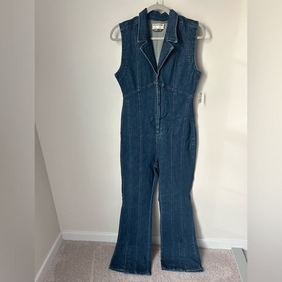Free People Pants - Free People Denim Flare jumpsuit